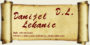 Danijel Lekanić vizit kartica